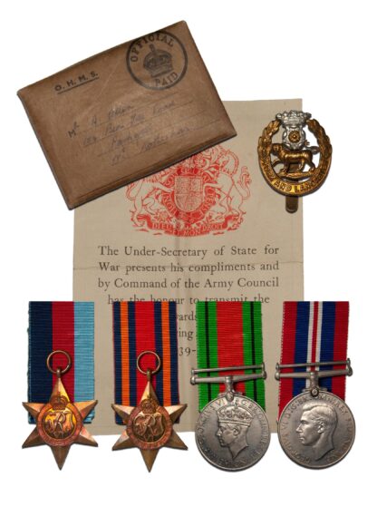 A Far East Yorks & Lancs WW2 Infantary Group to A. Allen