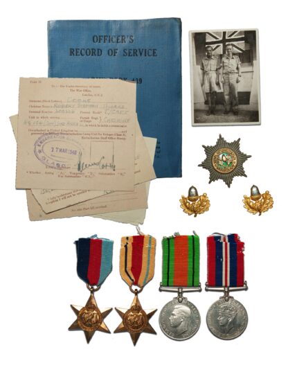 An Officers WW2 North Africa group of 4 to Captain Robert S Tillard Cooke