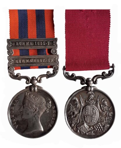 India General Service Medal, Long Service Pair to Drum Major J. Macclesfield