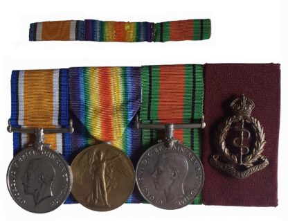 A Great War and WW2 ARP Group of three to Private A.J. Gibson