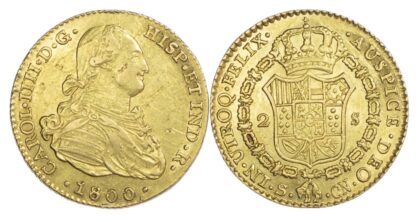 Spain, Carlos IV, 2 Escudos 1800