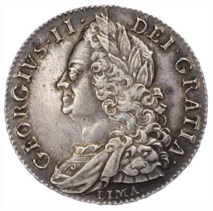 George II (1727-60), 1746 'Lima' Halfcrown, old laureate bust