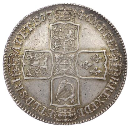 George II (1727-60), 1746 'Lima' Halfcrown, old laureate bust