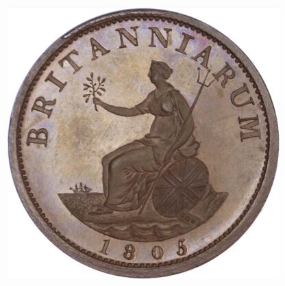 George III (1760-1820) Pattern Restrike Halfpenny, 1805 (BMC.1309)