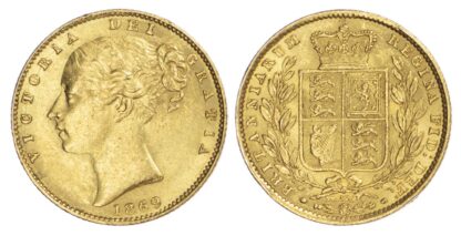 Victoria (1837-1901), 1869 Sovereign, die 39 - Ex Bentley Sale