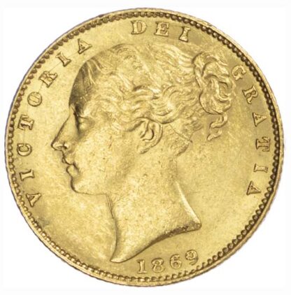 Victoria (1837-1901), 1869 Sovereign, die 39 - Ex Bentley Sale