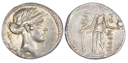 Q. Pomponius Musa, Silver Denarius