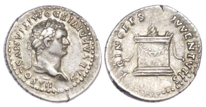 Domitian as Caesar, Silver Denarius