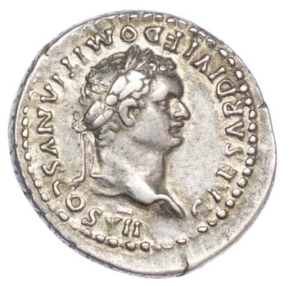 Domitian as Caesar, Silver Denarius