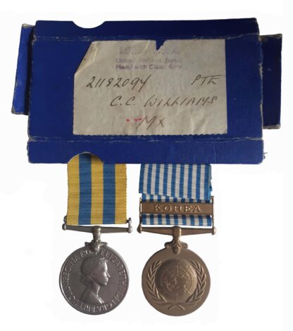 A Korea Casualty Pair to Private C.C. Williams