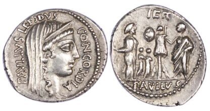 L Aemilius Lepidus Paullus, Silver Denarius