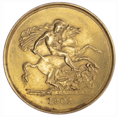 Edward VII (1901-10),1902 Impaired Matt Proof Gold Five pounds