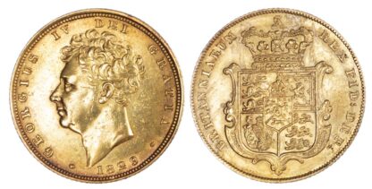 George IV (1820-30), Sovereign, 1829, Bare head issue.