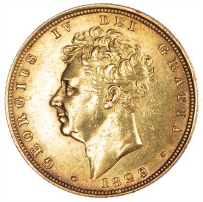 George IV (1820-30), Sovereign, 1829, Bare head issue.