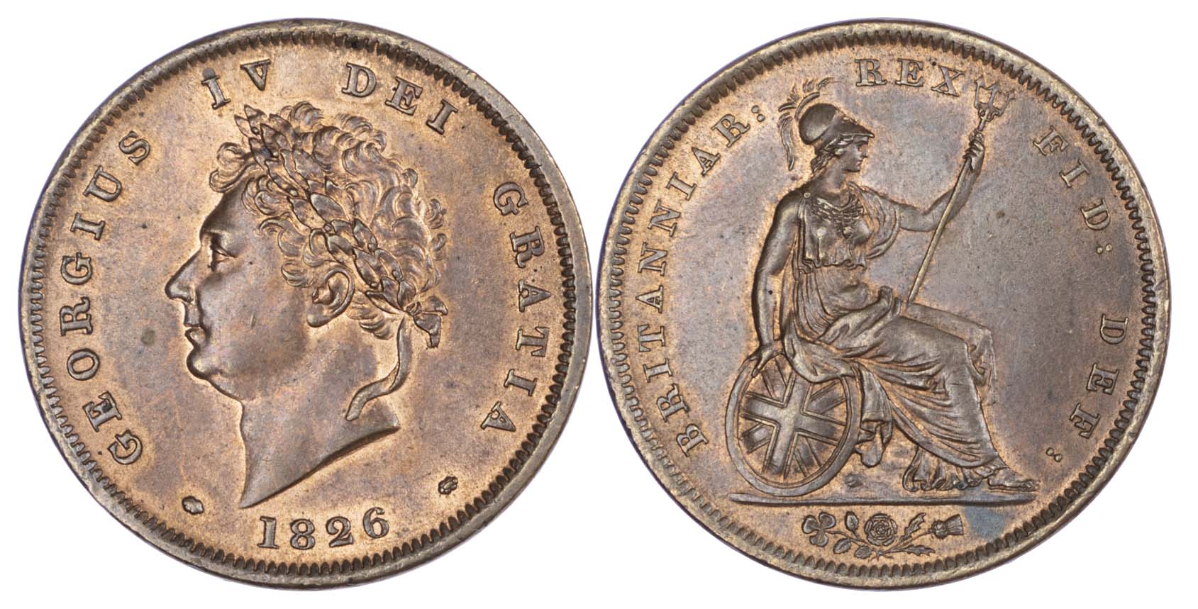 George IV (1820-30) Copper Penny, 1826