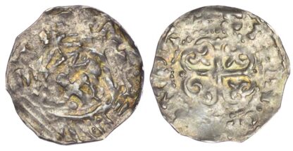 Stephen (1135-54), defaced obverse die Penny, Nottingham.