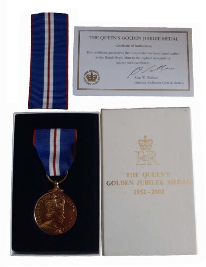 Queen's Golden Jubilee Medal 1952-2002 in box of issue