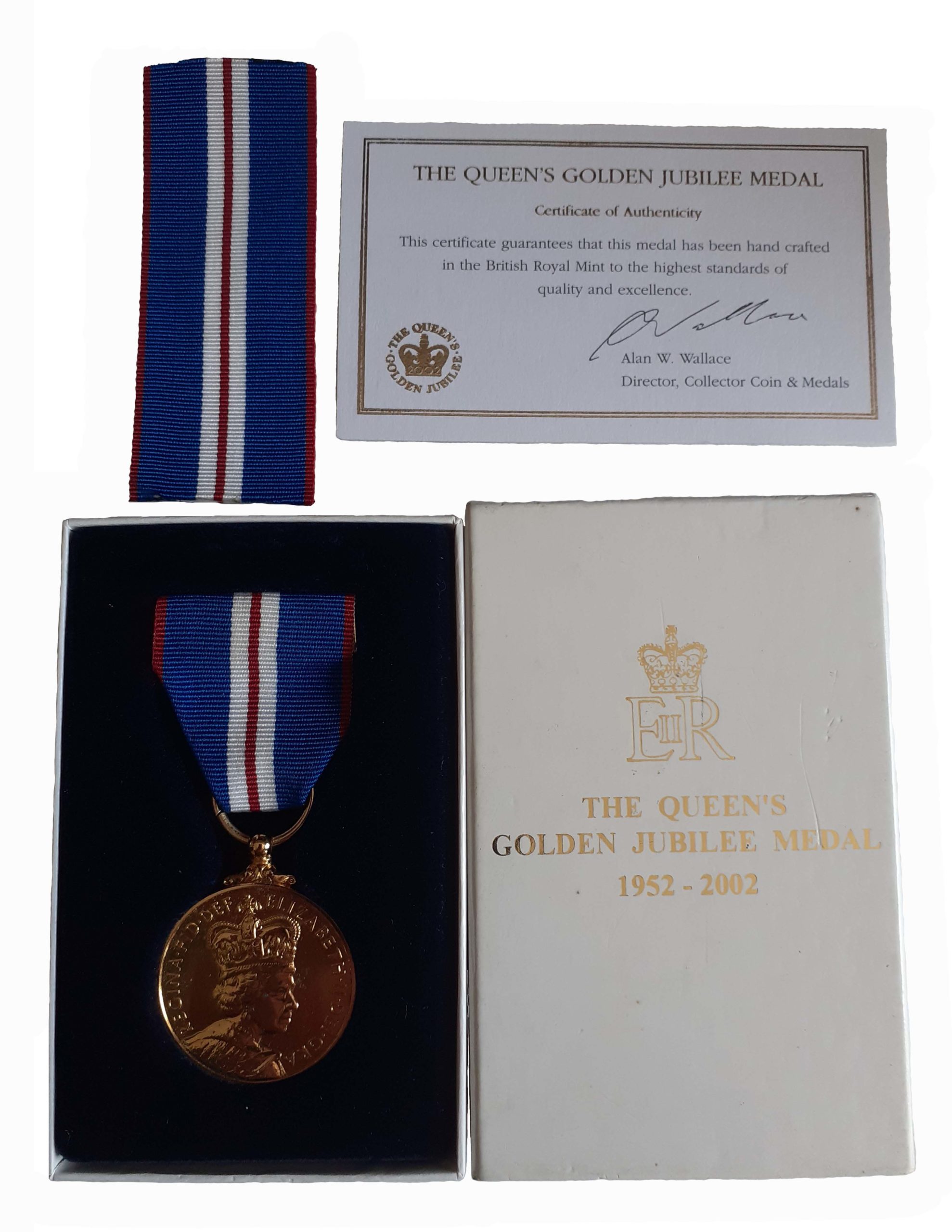 thumbnail image 2 of 1952 2002 Queen Elizabeth II Gold Jubilee Coin Medal COA Old Spare Royalty Nice 2 of 9