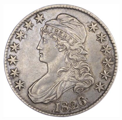 U.S.A. Silver Half Dollar, 1826, capped Liberty bust