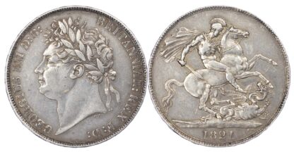 George IV (1820-1830), 1821 Crown, Secundo Edge