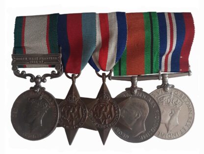A North-West Frontier, D Day landings, North-West Europe Campaign group of 5 to Private Gwilym John Lloyd