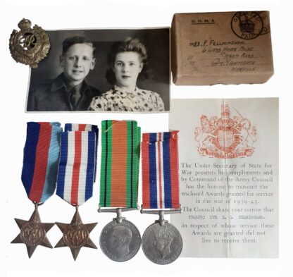 A WW2 North-West Europe Casualty Group of 4 to Driver Edward George Felmingham