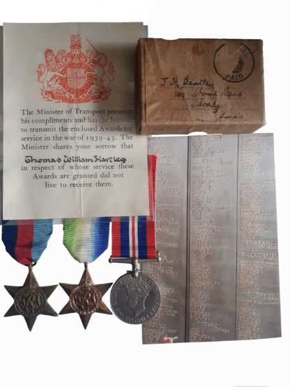 A World War Two Atlantic Convoy Casualty Group to 6th Engineer Officer Thomas William Hartley
