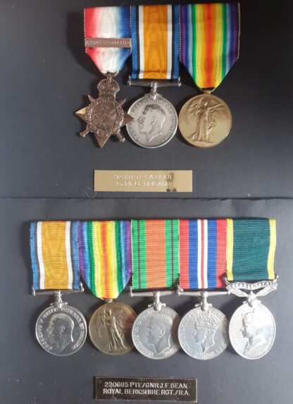 The Bean Brothers Medal Groups