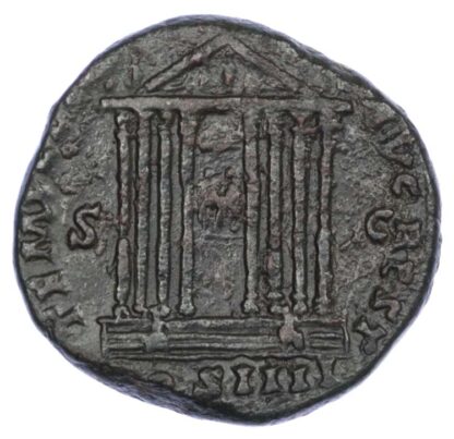 Antoninus Pius, Brass Sestertius, Temple Type