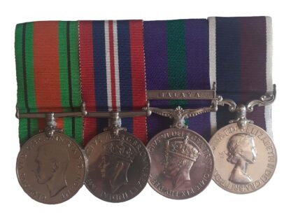 A Royal Air Force, World War Two, Malaya, Long Service Group of 4 to Flight Sergeant William Benjamin Hill