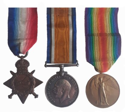A Great War Rifle Brigade Casualty Trio awarded to Private George Shirton