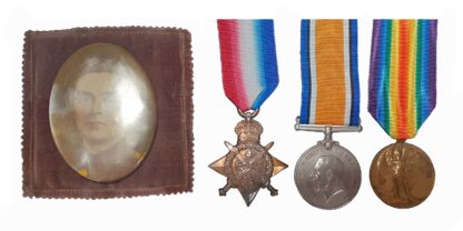 A Great War 1914 and 1915 Gallipoli Casualty 1914 Star Trio to Private Joseph Castile