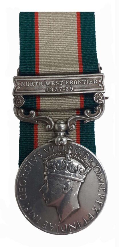 India General Service Medal 1936-39 one clasp North West Frontier 1937-39 to Sepoy Kahil Jan