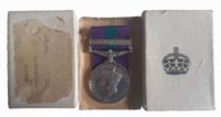 General Service Medal 1918-62, GVIR, one clasp Palestine 1945-48 to Corporal H. Mansfield