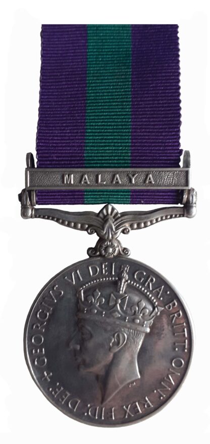 General Service Medal 1918-62, GVIR, one clasp, Malaya, to Private T.R. Koerber