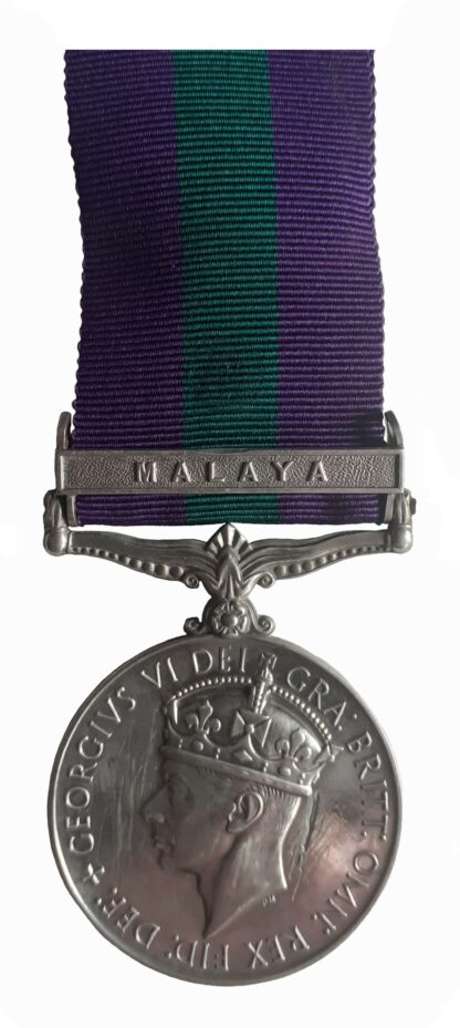 General Service Medal 1918-62, GVIR, one clasp Malaya to Rifleman Padamsing Rai