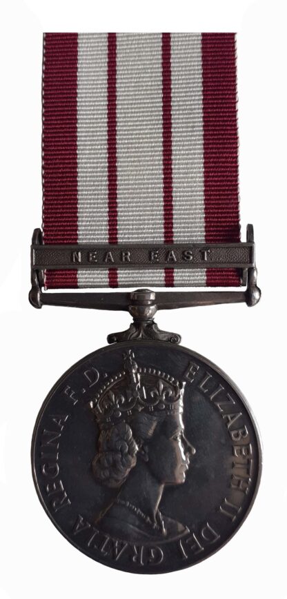 An Unusual Naval General Service Medal, 1909-62, EiiR, one clasp Near East to Civilian T.C. Williams