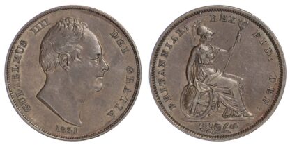 William IV (1830-37), 1831 Penny, without W.W on truncation
