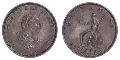 George III (1760-1820), Farthing, 1799, Bronzed Proof