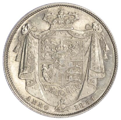 William IV (1830-37) Halfcrown, 1834, block W.W on truncation