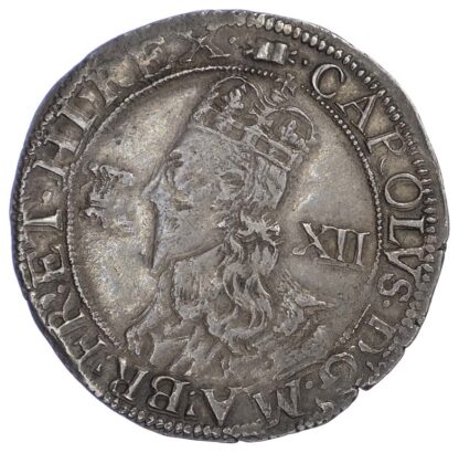 Charles I (1625-49), Shilling, Aberystwyth mint, large Plume