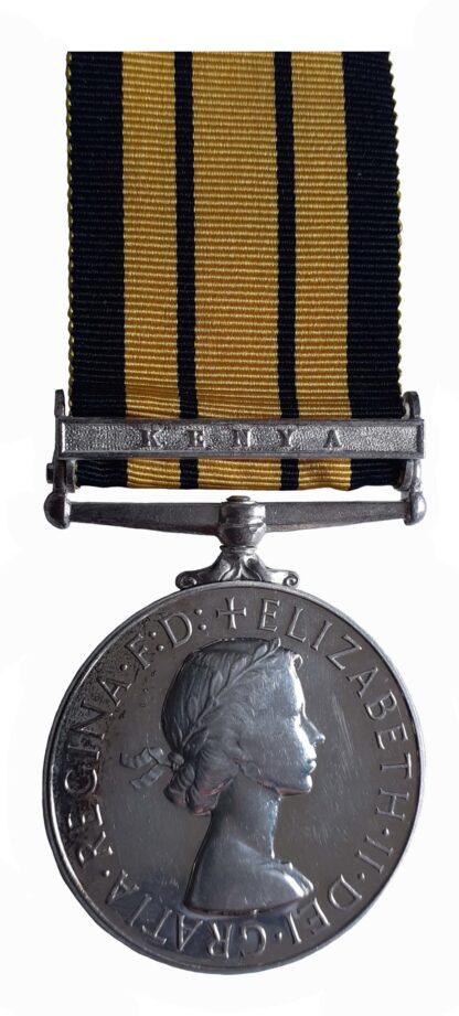 Africa General Service Medal 1902-56, EiiR, one clasp Kenya to Female Constable Reservist, Mulwa Ngao