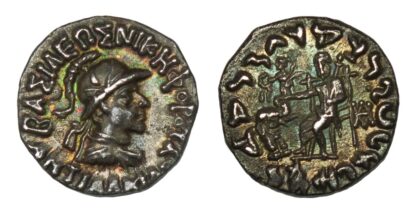 Indo-Greek, Antialkidas Nikephoros, Silver Drachm