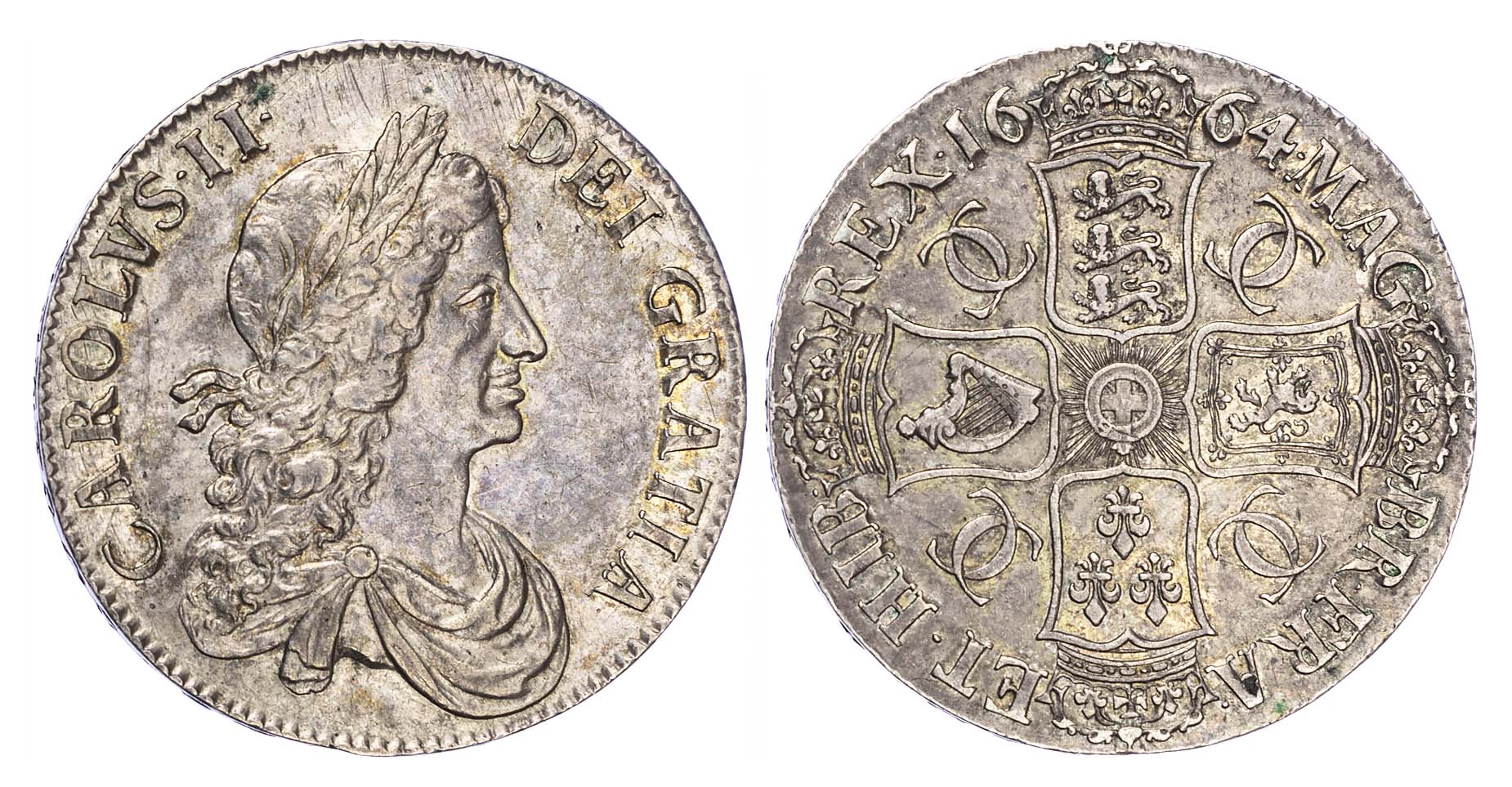 Charles II (1660-85), Crown, 1664, edge XVI