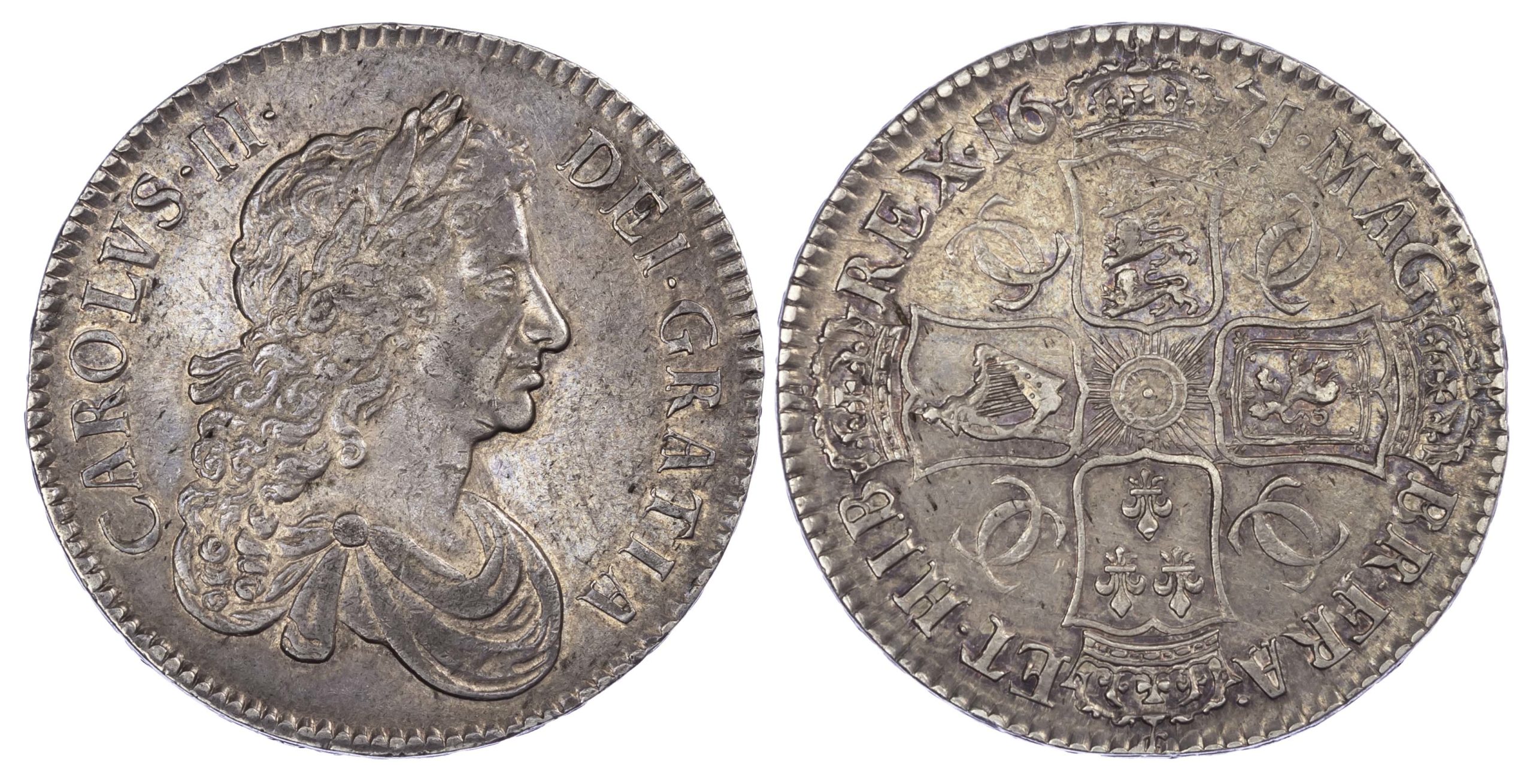 Charles II (1660-85), Crown, 1671, extremely fine