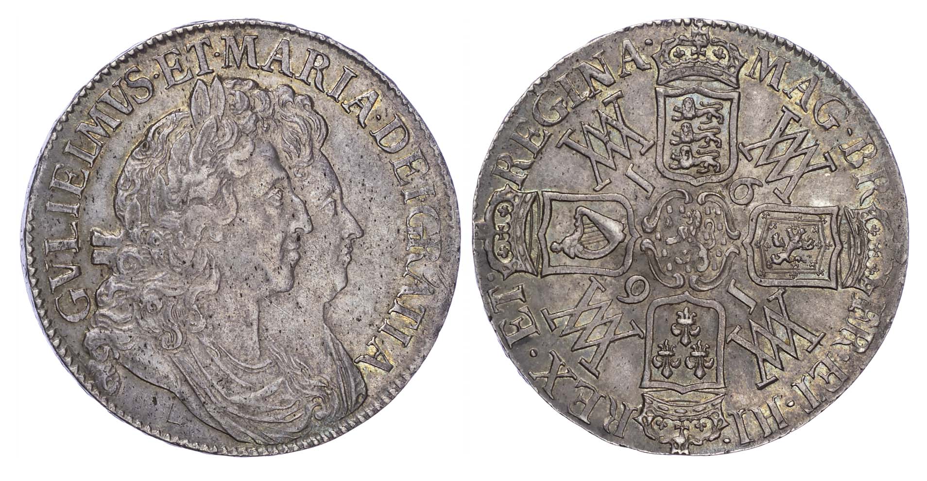 William & Mary (1689-94), Crown, 1691, Tertio edge