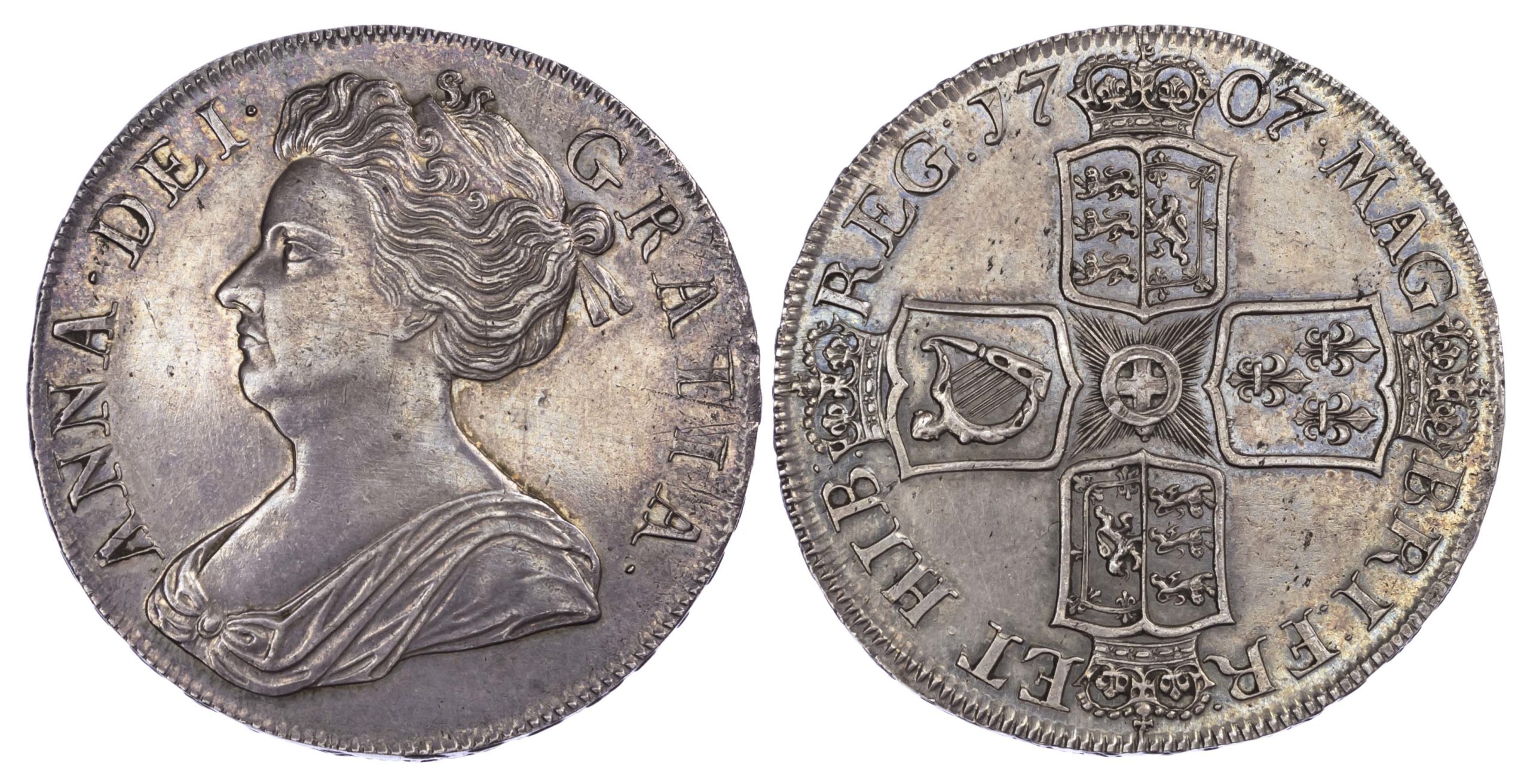 Anne (1702-14), Crown,1707, Septimo edge