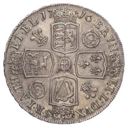 George I (1714-27), Crown, 1716, Roses and Plumes, Secvndo edge