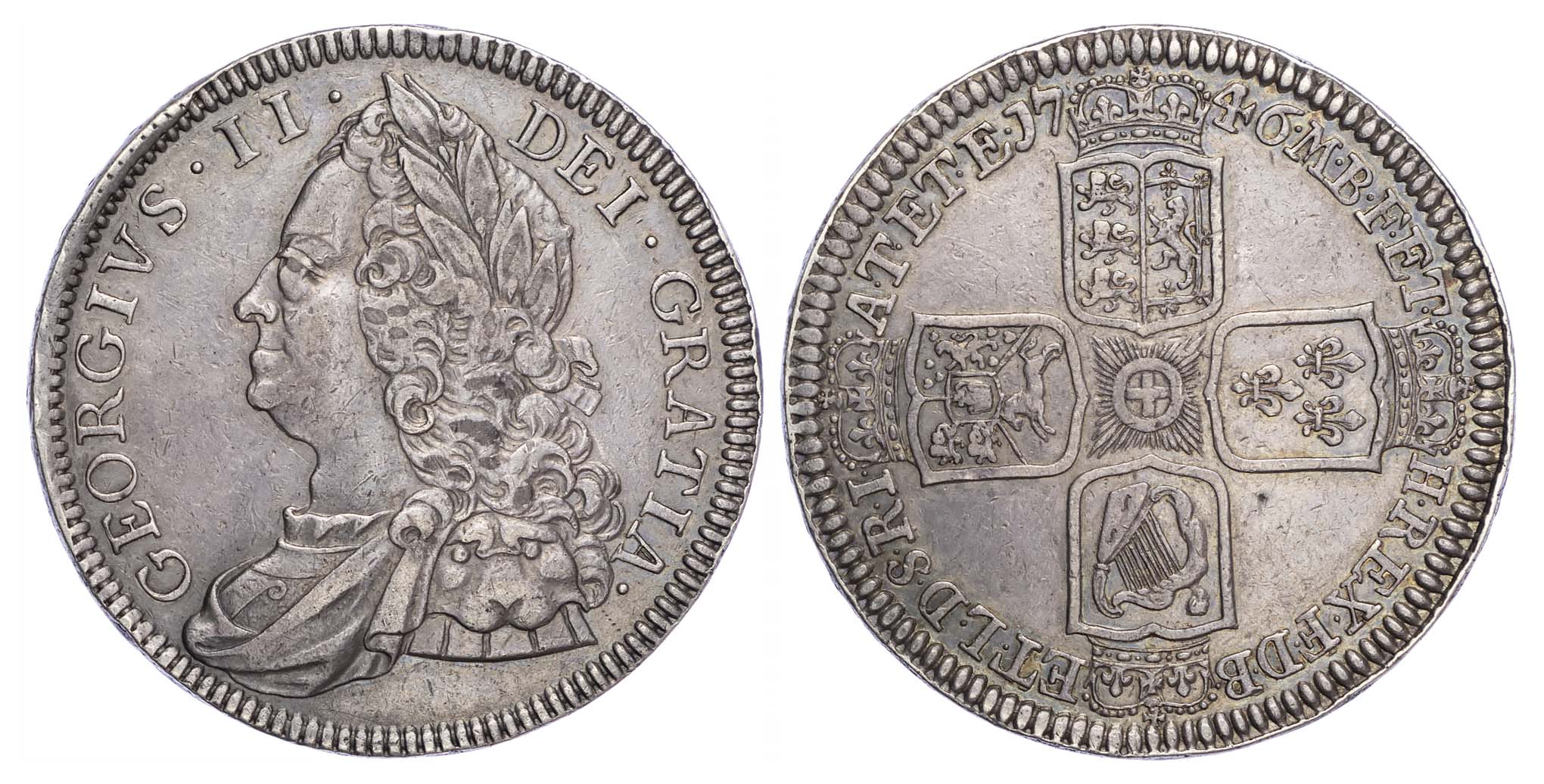 George II (1727-60), Proof Crown, 1746, Vicesimo