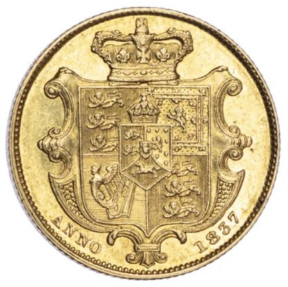 William IV (1830-37), Sovereign, 1837, (tailed 8 variety)